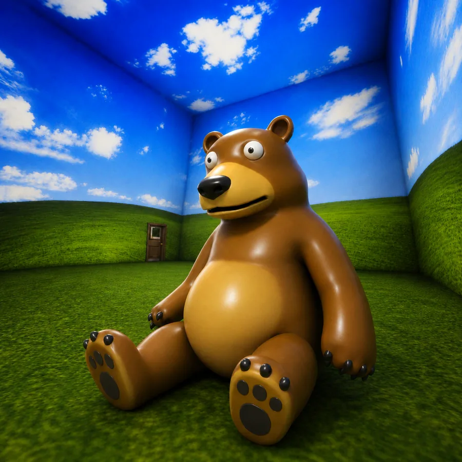 Behr in his painted room